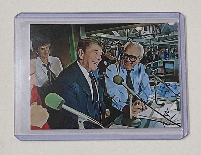 Ronald Reagan & Harry Caray Limited Edition Artist Signed Trading Card 3/10