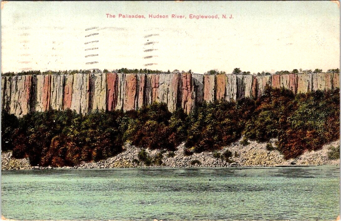 Englewood, NJ, Palisades, Hudson River, Post Card #1518