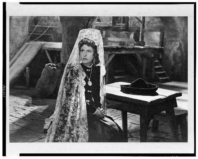 Still,motion picture Tiefland,Leni Riefenstahl,Martha,white lace shawl,1944