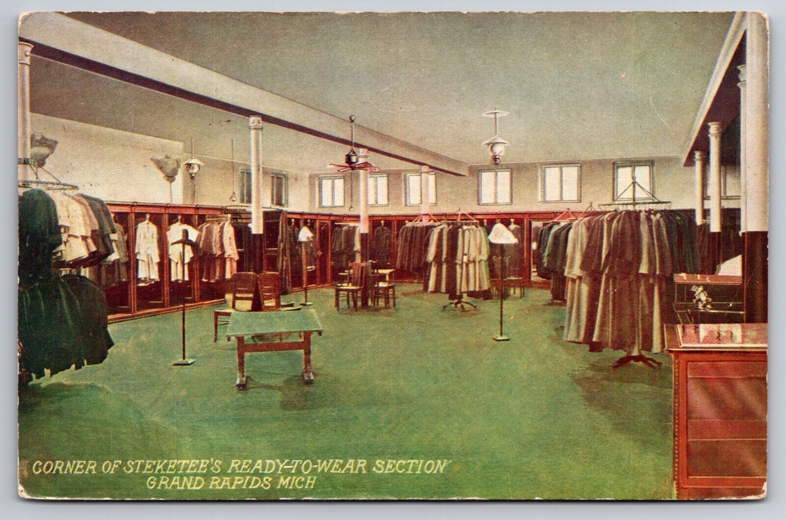 Steketee's Clothing Store Ready-to-Wear Section Grand Rapids Michigan c1910 PC