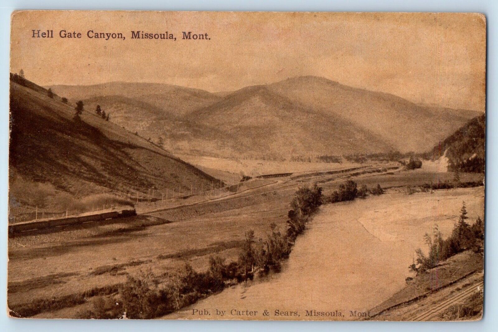 Missoula Montana Postcard Hell Gate Canyon Exterior View c1911 Vintage Antique