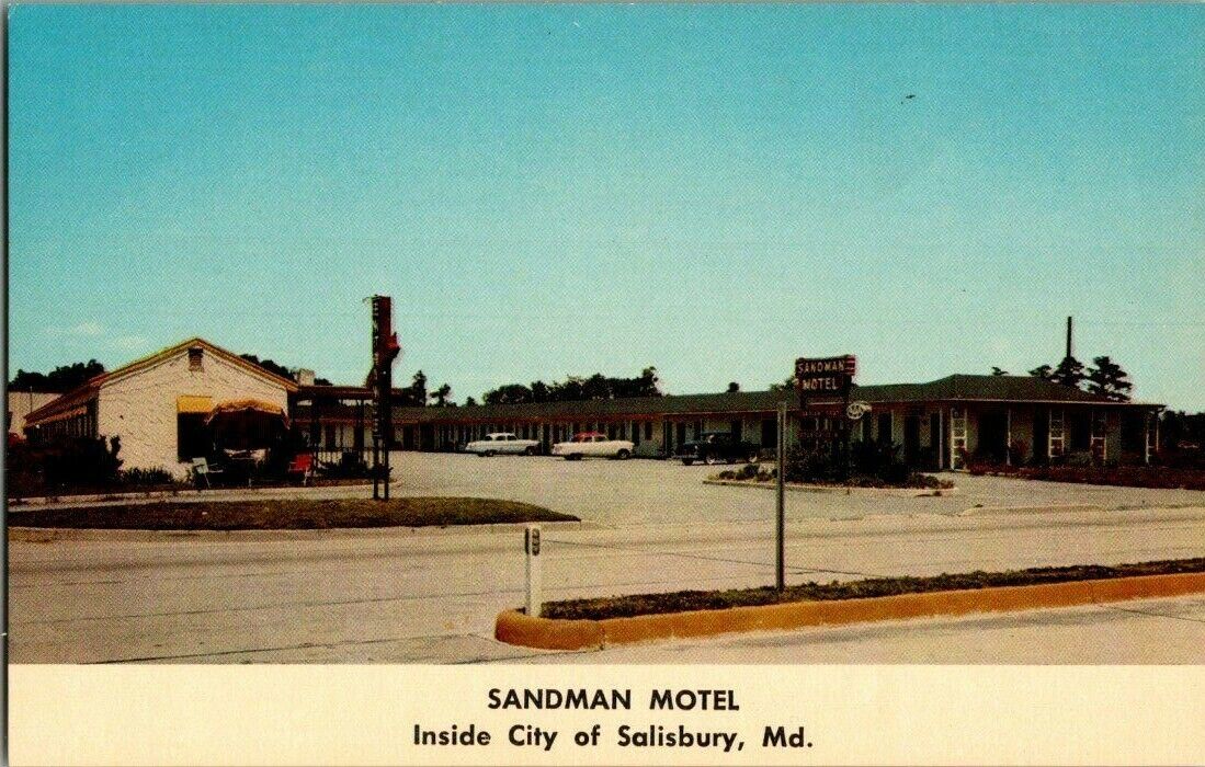 1960'S. SANDMAN MOTEL. SALISBURY, MD. POSTCARD. TM18