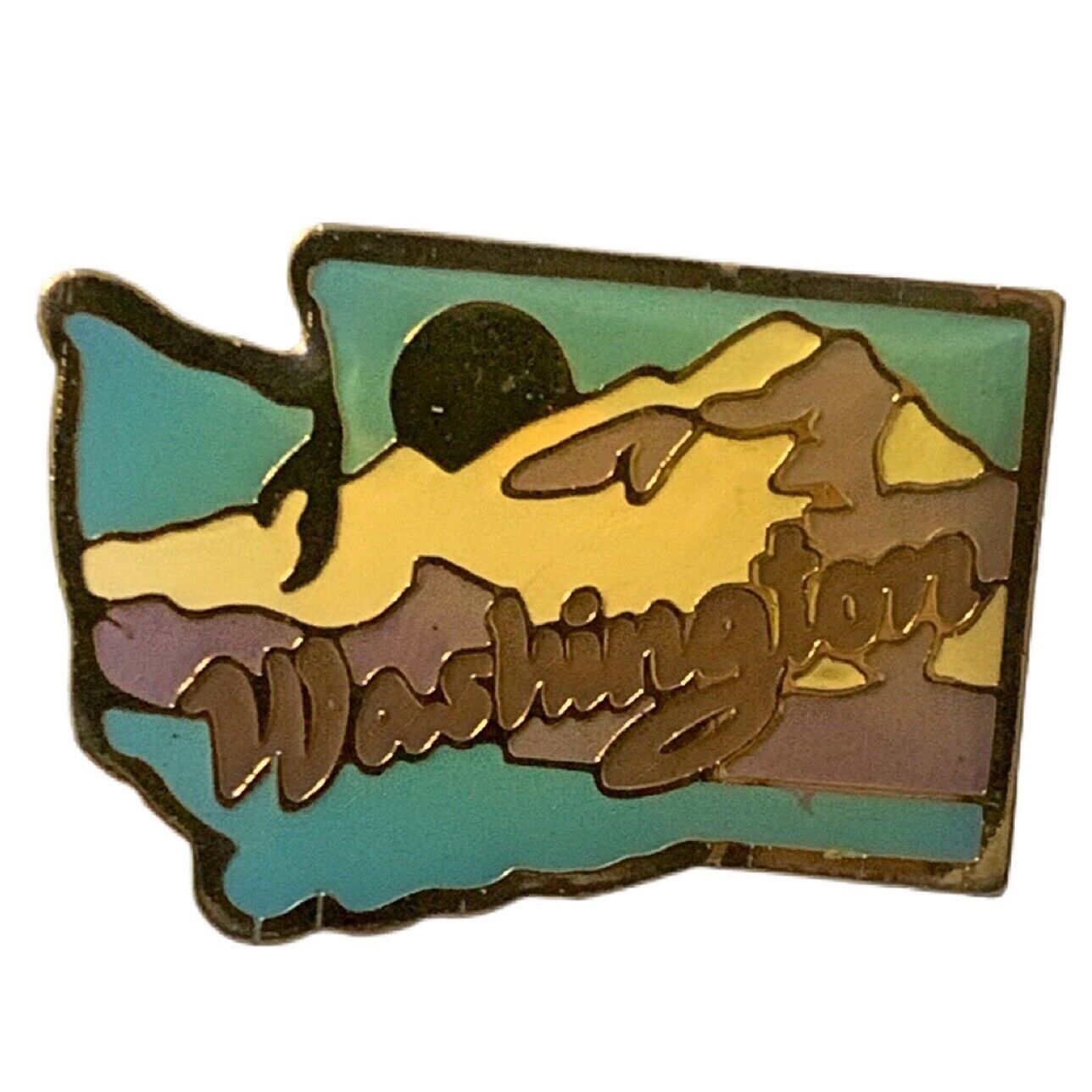 Vintage Washington State Scenic Travel Souvenir Pin