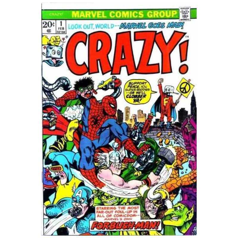 Crazy (1973 series) #1 in Near Mint minus condition. Marvel comics [a: