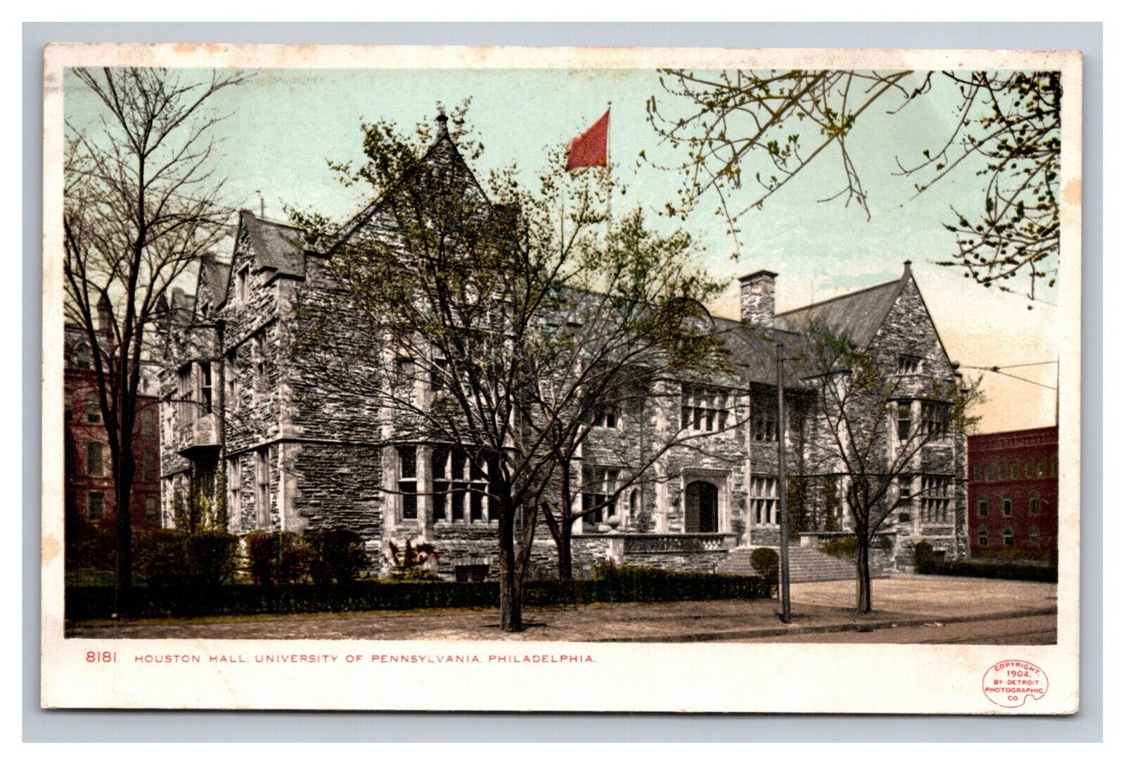 Postcard Philadelphia Pennsylvania University of Pennsylvania Houston Hall