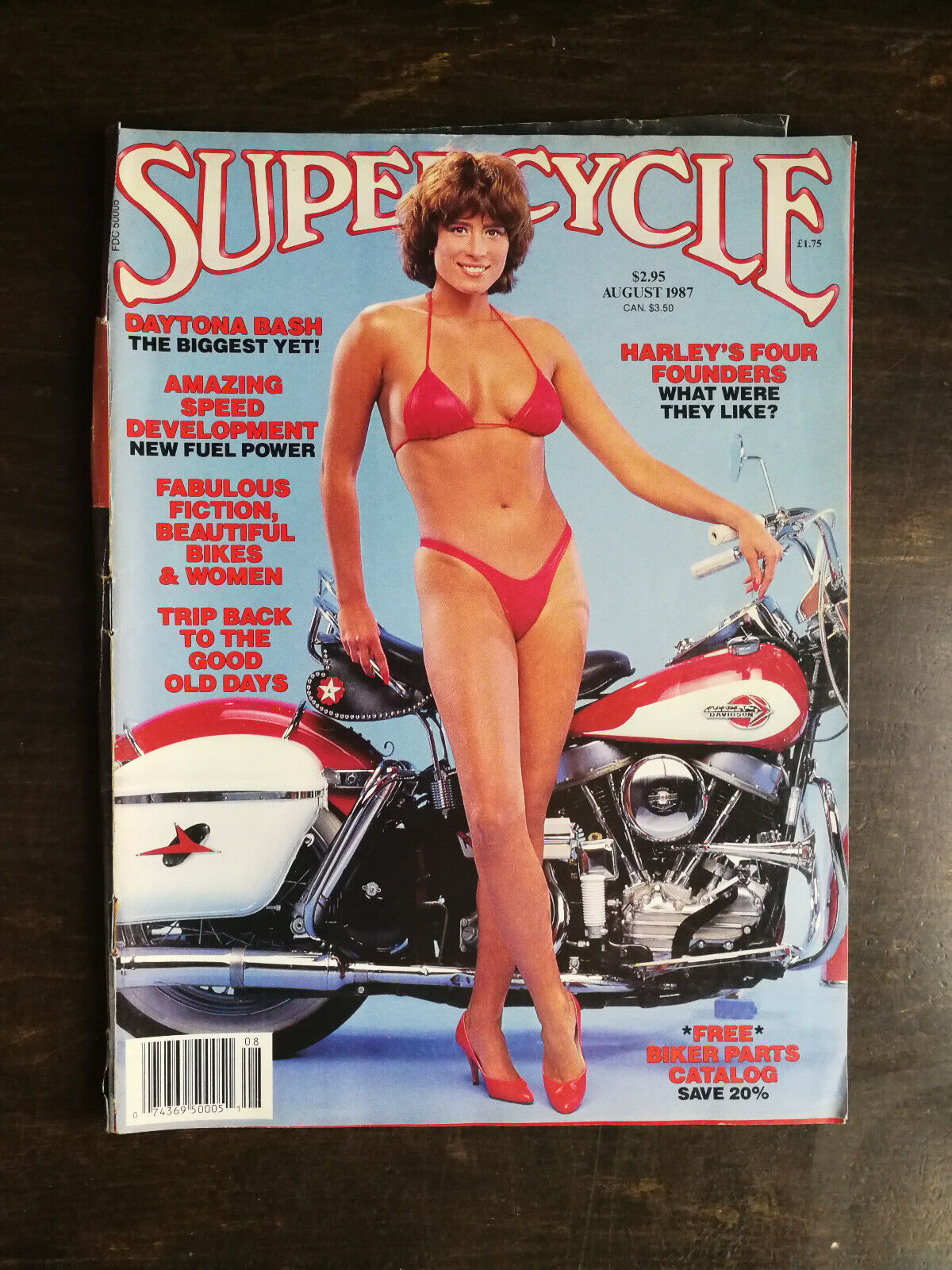SuperCycle August 1987 Daytona Bike Week  Harley Davidson Engine Centerfold 1023