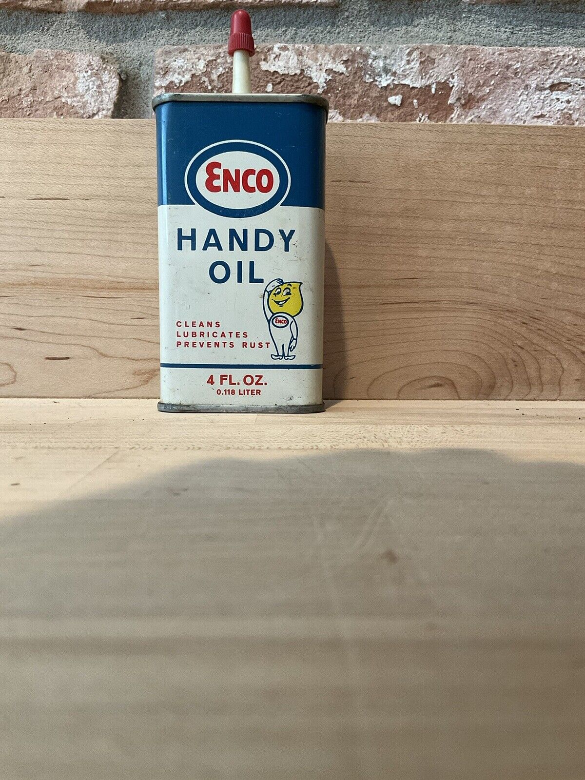 Vintage Original Enco Handy 4 Oz  Oil Can HANDY OIL