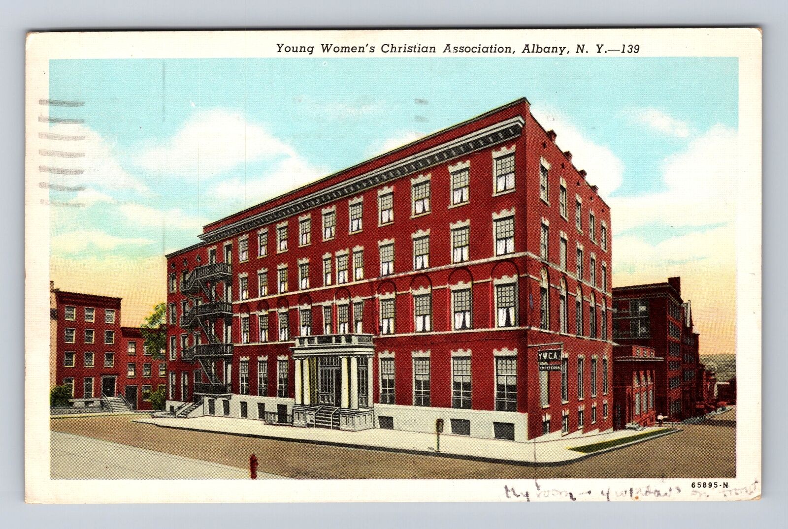 Albany NY-New York, Young Womens Christian Association Vintage c1944 Postcard