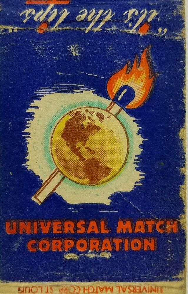 Vintage matchbook cover Universal match Corporation advertising.  F