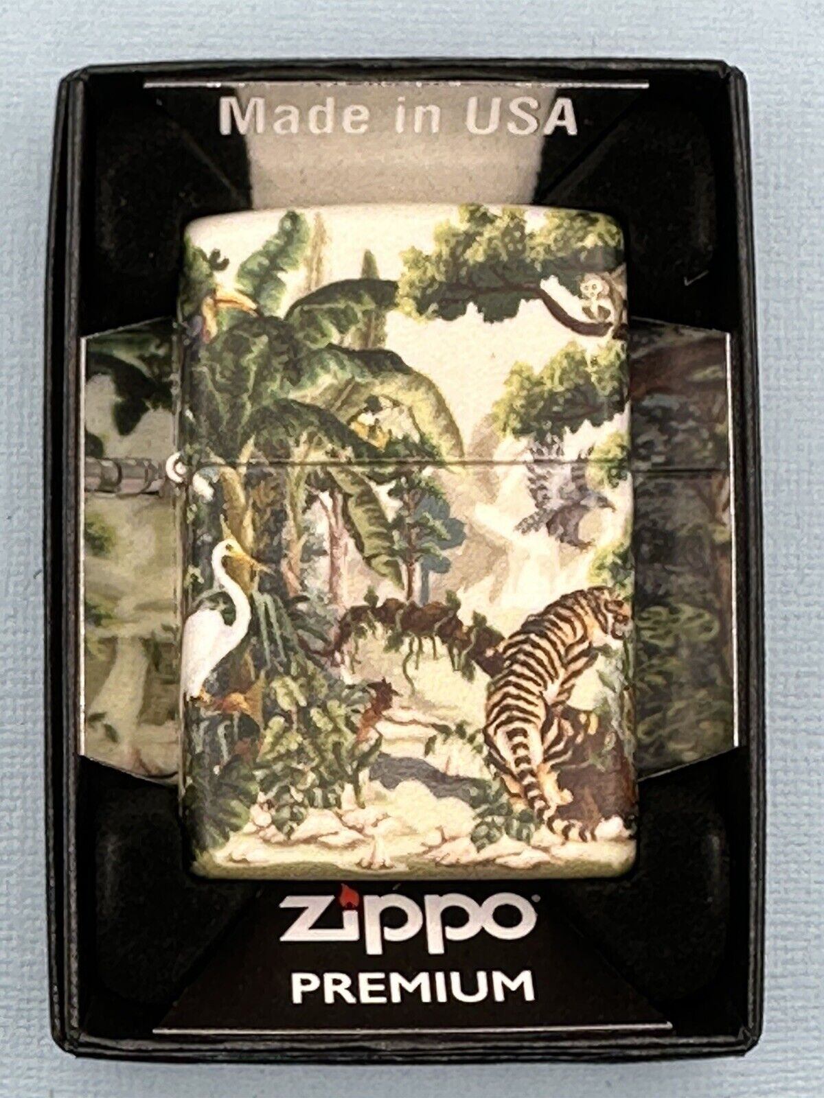 Tiger Jungle 46016 Design 540 Color Double Sided Zippo Lighter NEW