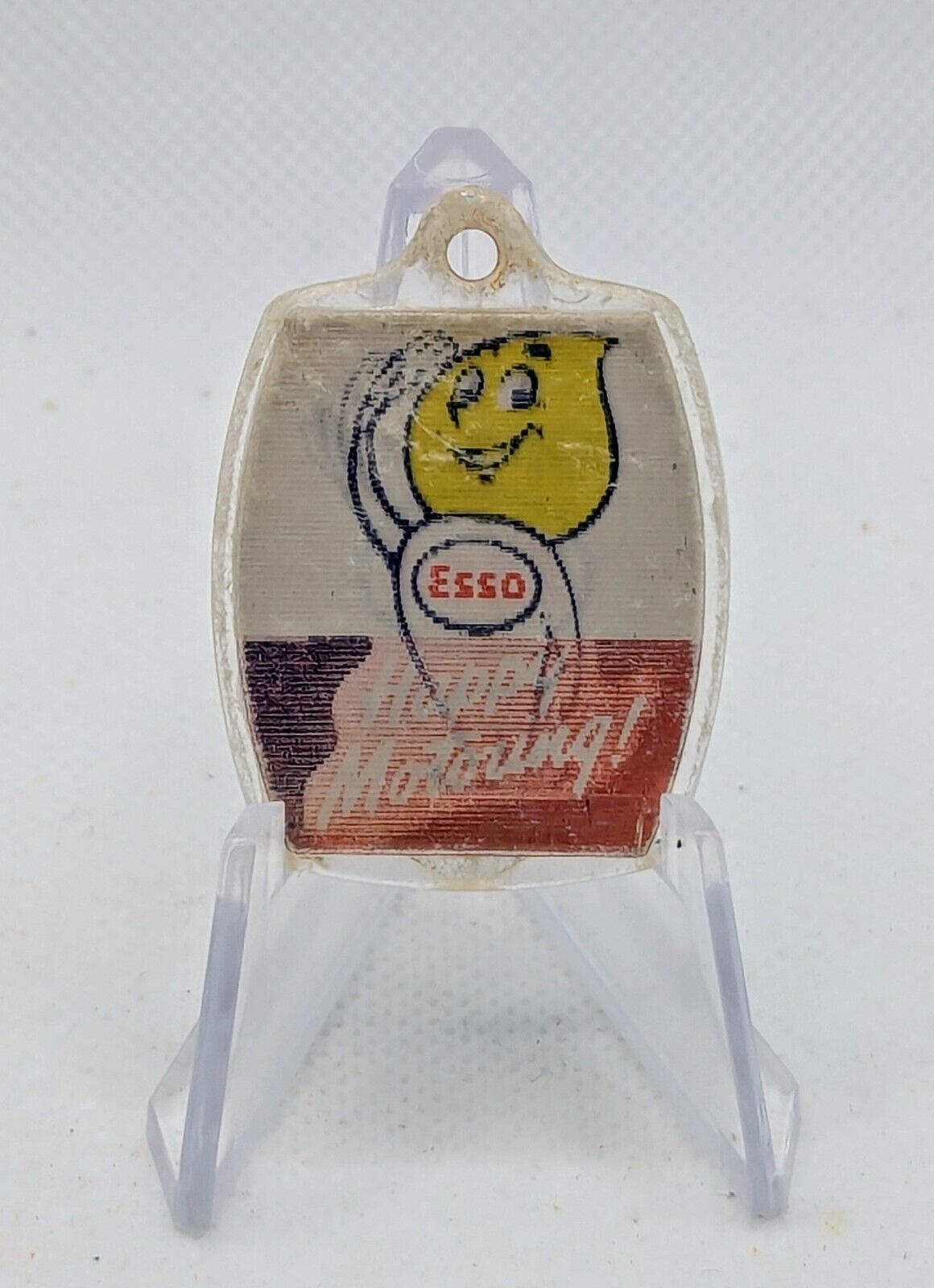 Vintage Esso Oil Drop Happy Motoring Flicker Flasher Keychain