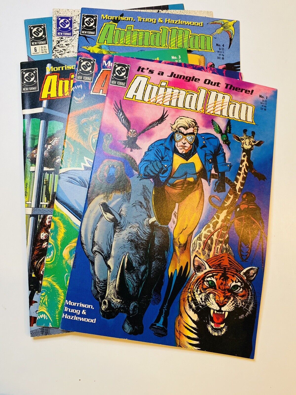 Animal man #1 2 3 4 5 6 (Vol 1, DC, 1988) Morrison, Bolland NM Lot