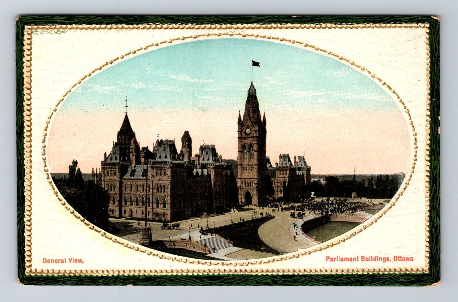 Ottawa Ontario, Ontario, General View Parliament Building, Vintage Postcard