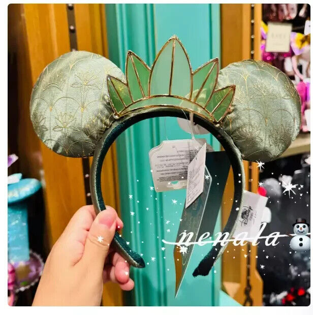 Authentic 2024 New Shanghai Disney Tiana Princess Ear Headband Disneyland