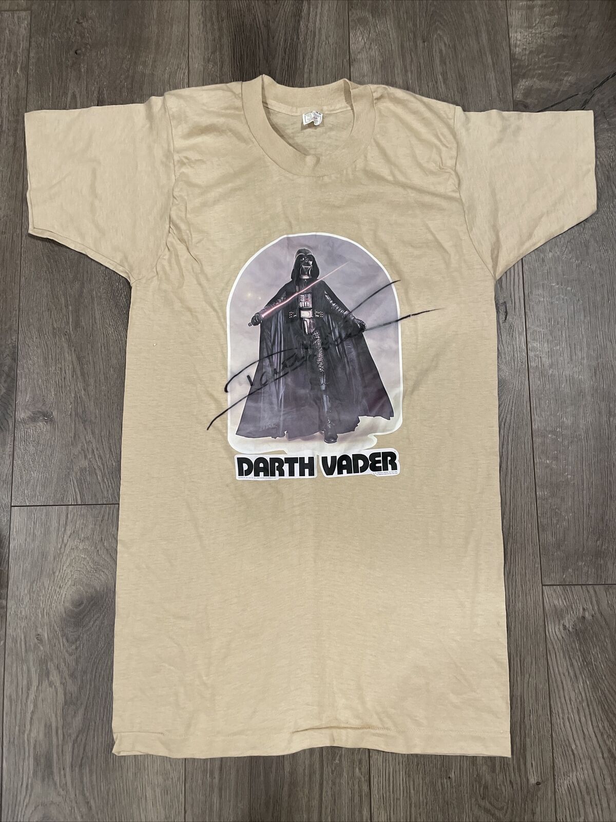 VTG 70s 1977 Darth Vader Single Stitched Shirt Autographed By Bryce Kermit Eller