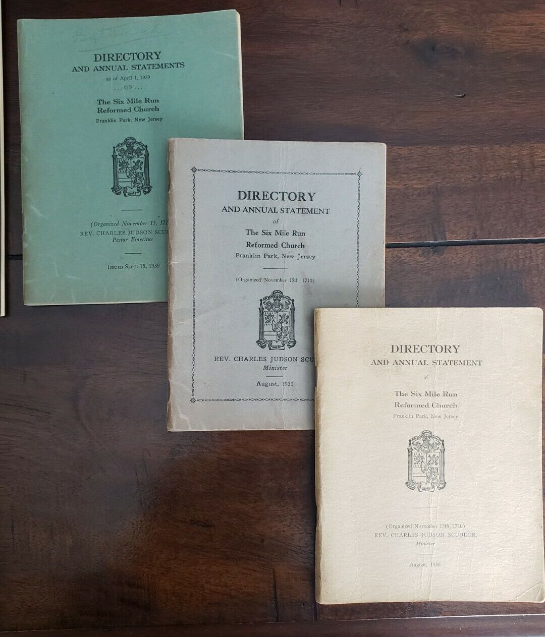 Vintage Lot - Six Mile Run Reformed Church Booklets/Directories Somerset Co., NJ