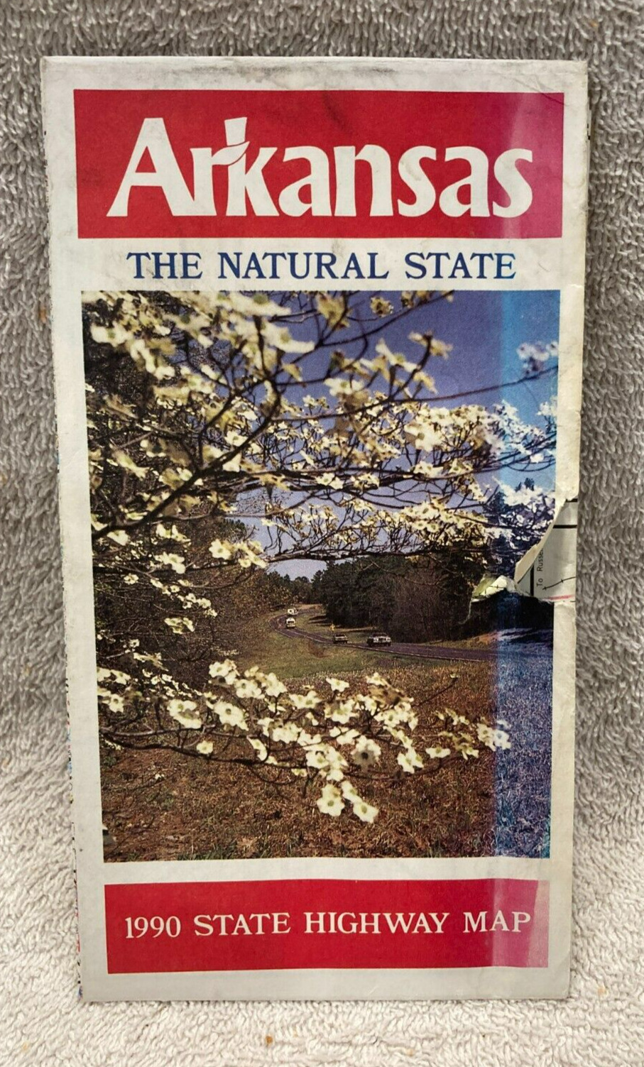 1990 Arkansas The Natural State - Vintage Road Map