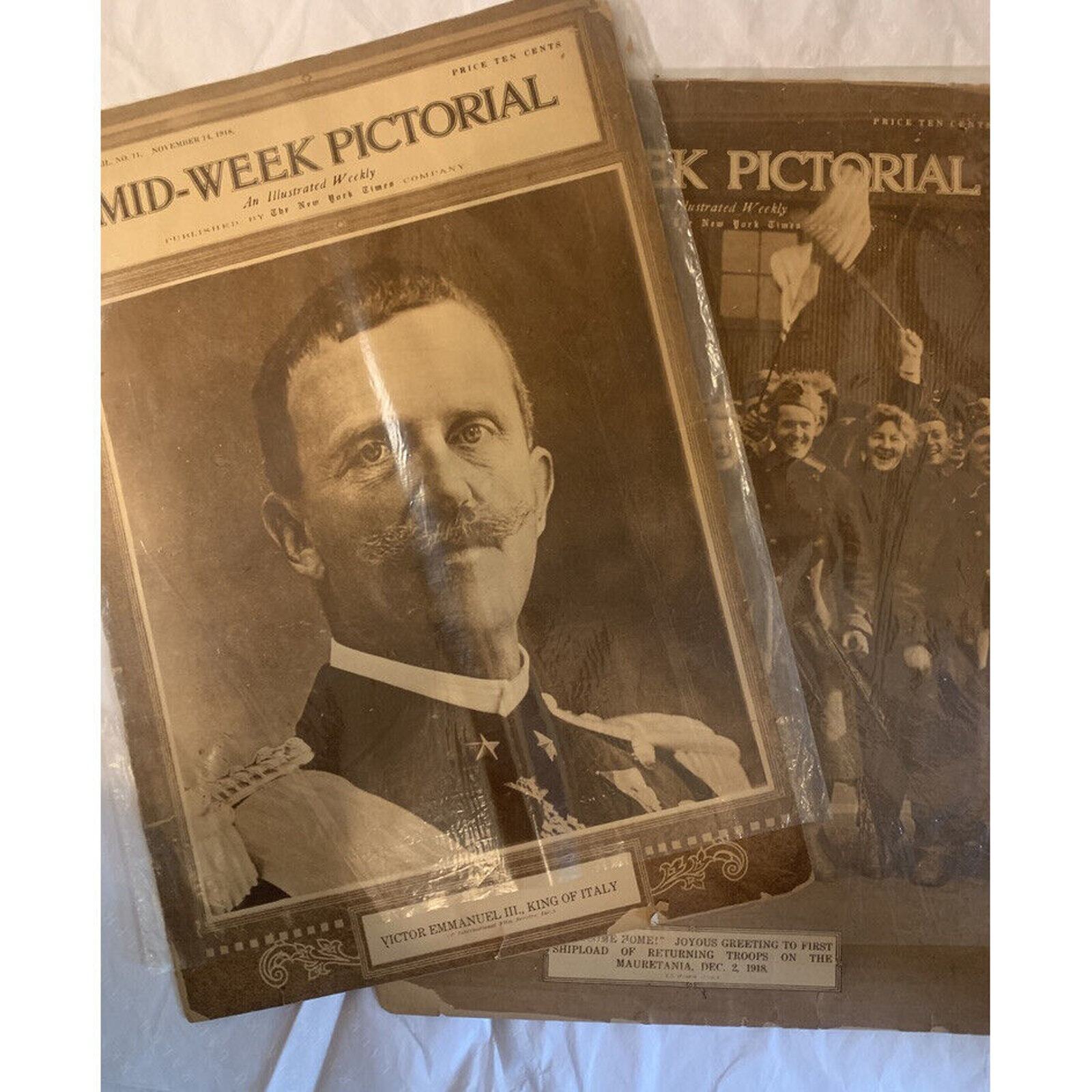 1918 Mid Week Pictorial An Illustrated Weekly by the New York Times (Lot of 2)