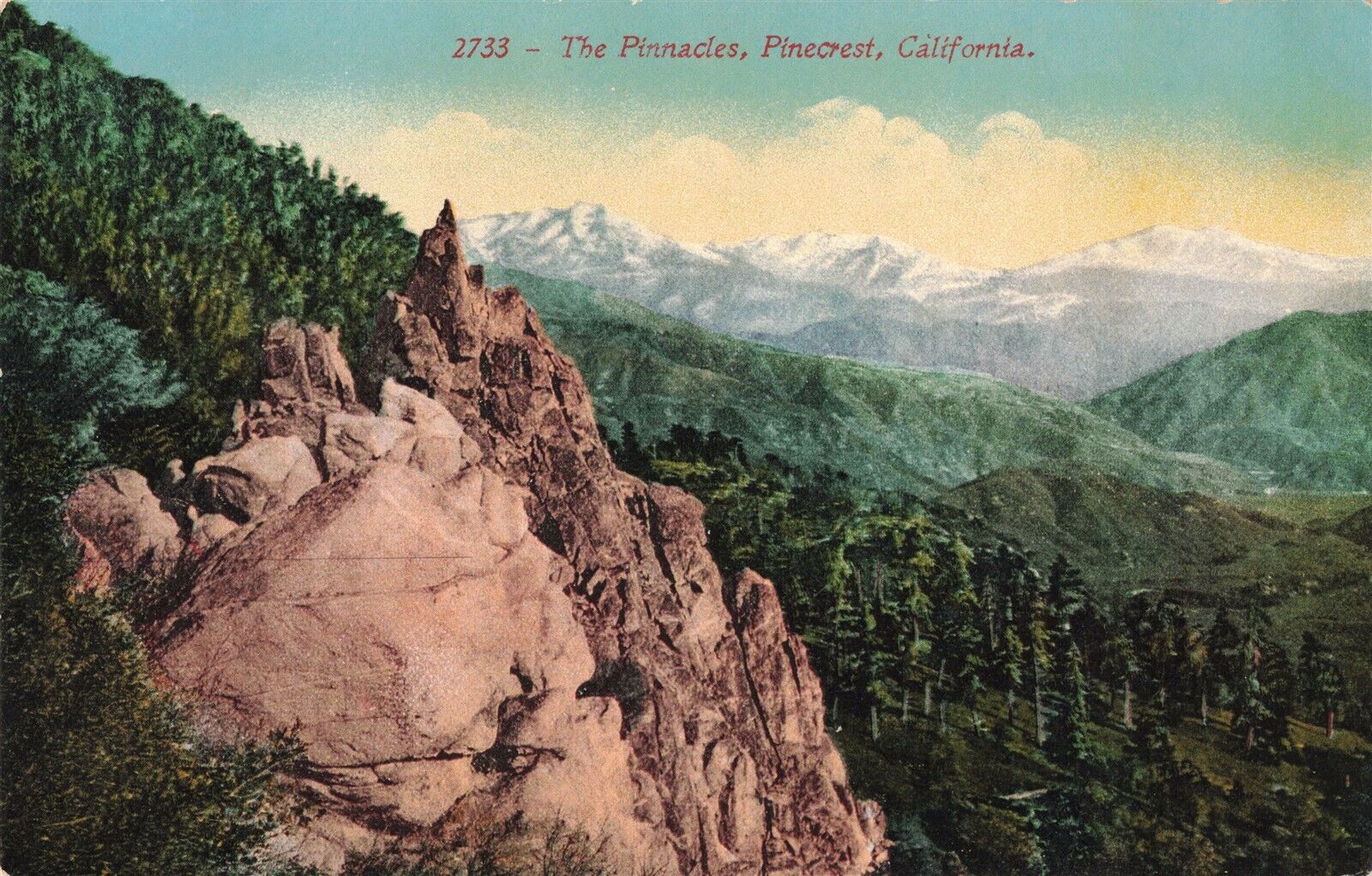 The Pinnacles Pinecrest CA California c1910 Postcard D418