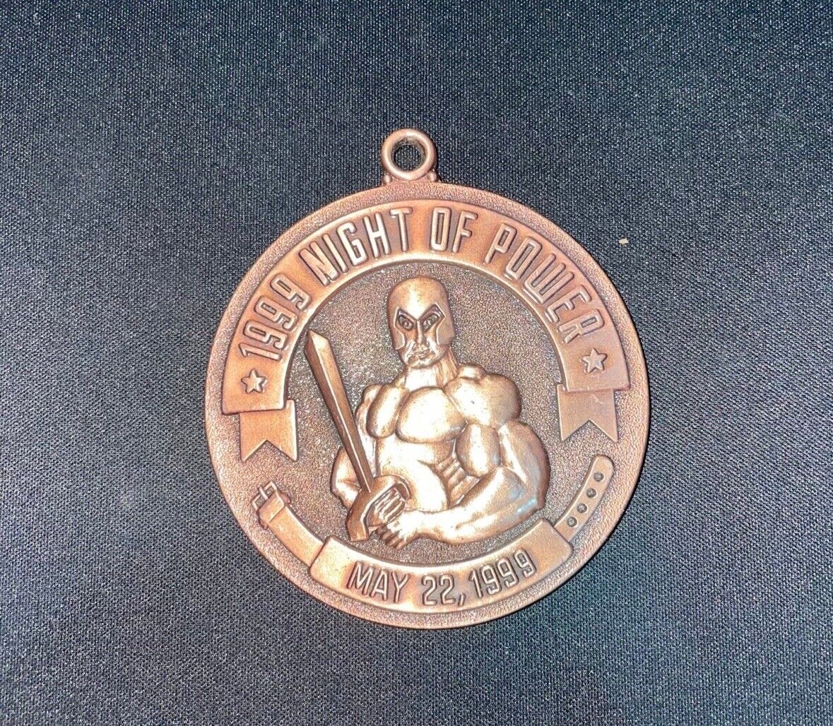Solid Copper Budweiser May 22 1999 “Night of Power” Blank Medallion Pendant