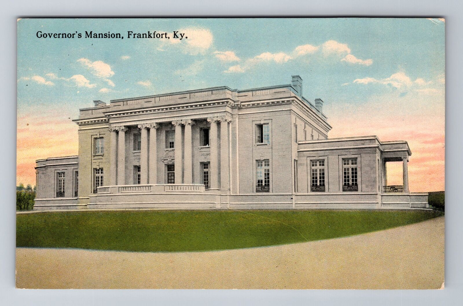 Frankfort KY-Kentucky, Governor's Mansion, Antique, Vintage Souvenir Postcard