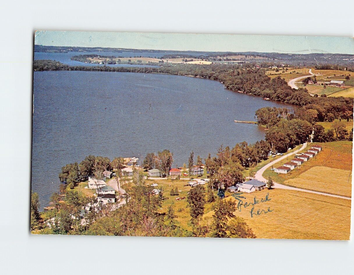 Postcard Golden Beach Cottages on Rice Lake Ontario Canada