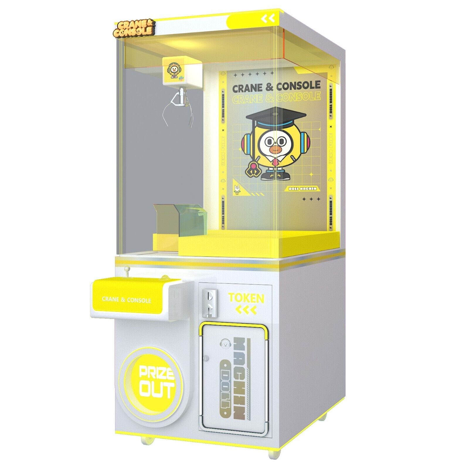 GEARONIC Electronic Claw Machine, Indoor Crane Machine for Children - Yellow