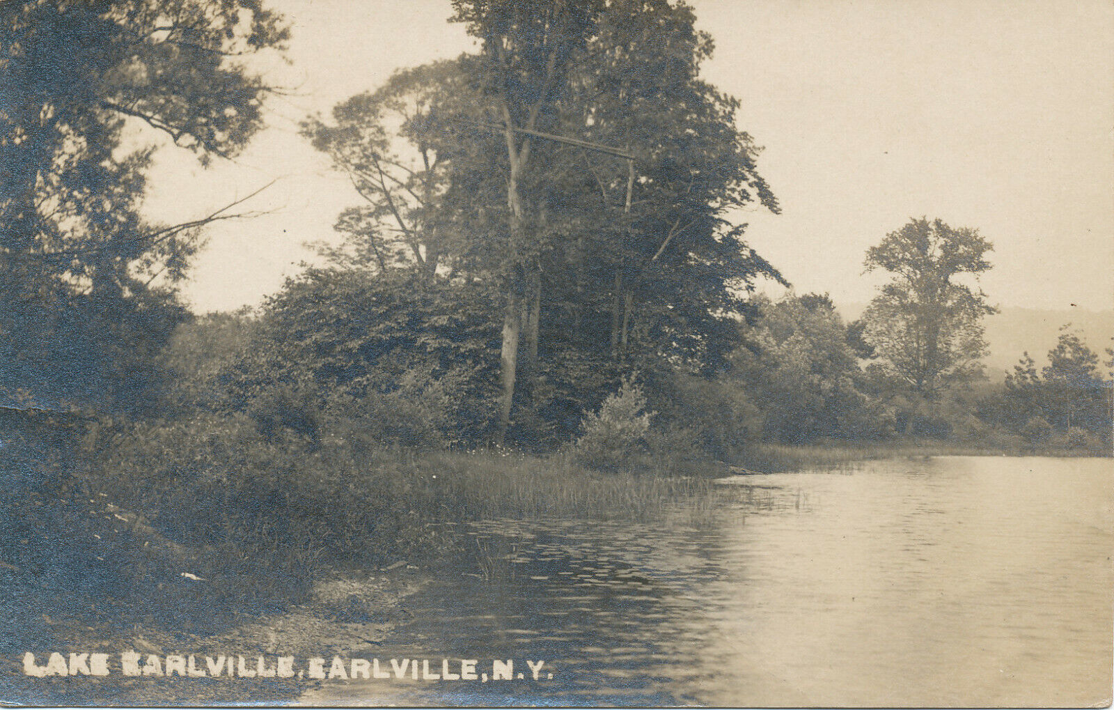 Earlville NY * Lake Earlville  RPPC  1918 * Madison Chenango Co. Sherburne