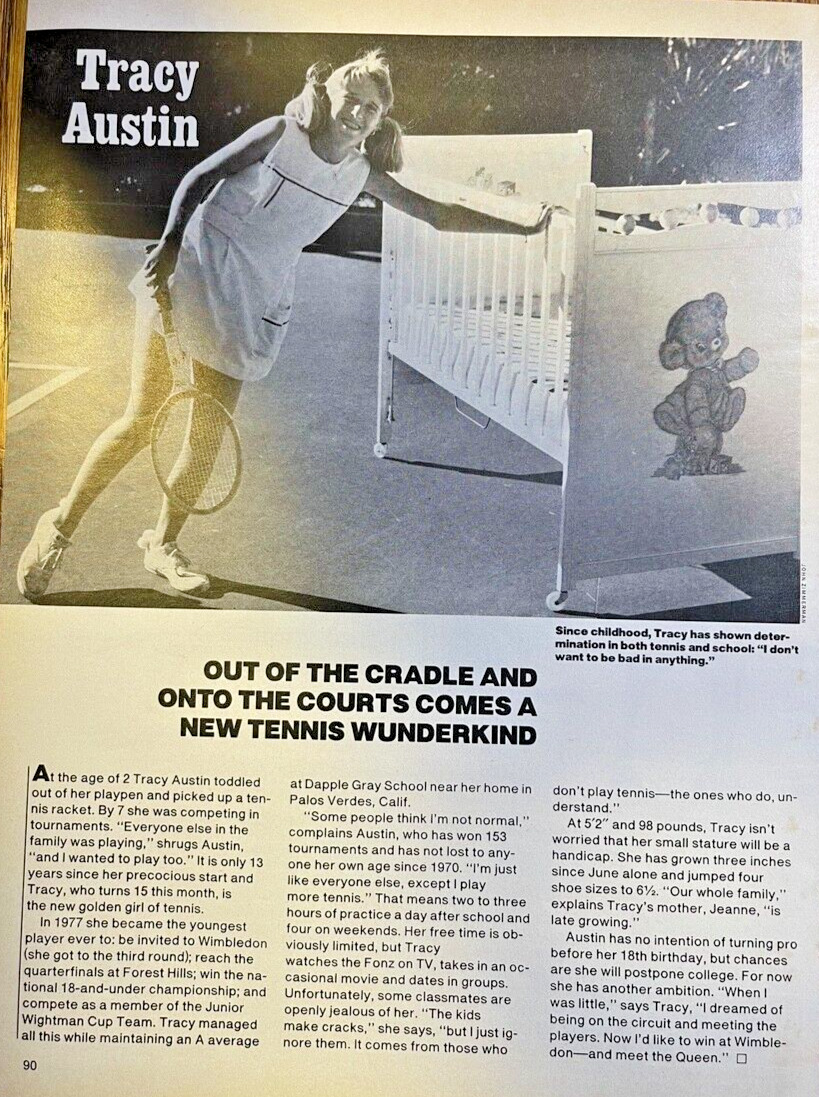 1978 Tennis Star Tracy Austin