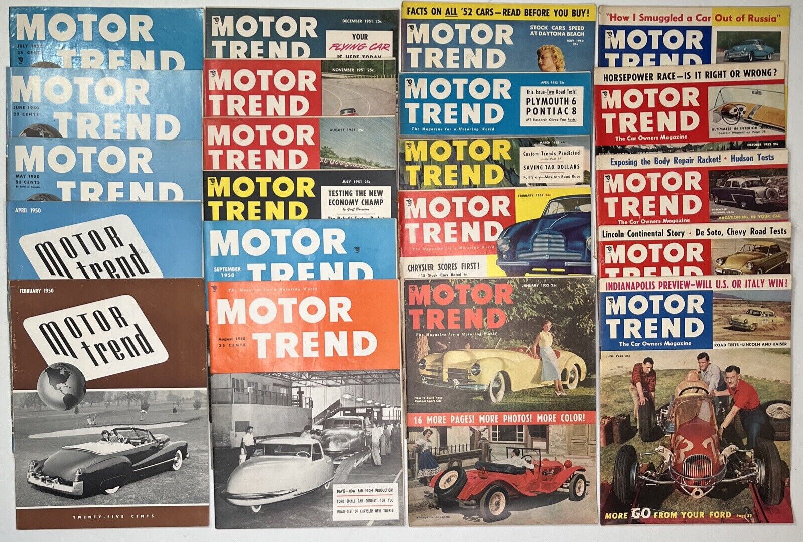 Motor Trend, Car & Driver, Road & Track Lot Of 21 Vintage Issue Magazines