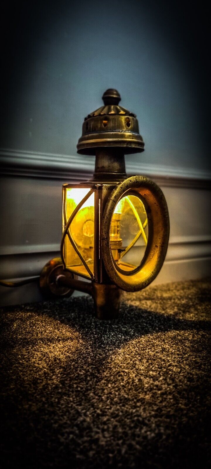 🚂 Vintage Lime House Lamp Co. Carriage Lamp Brass Railway Train Locomotive 🚂 