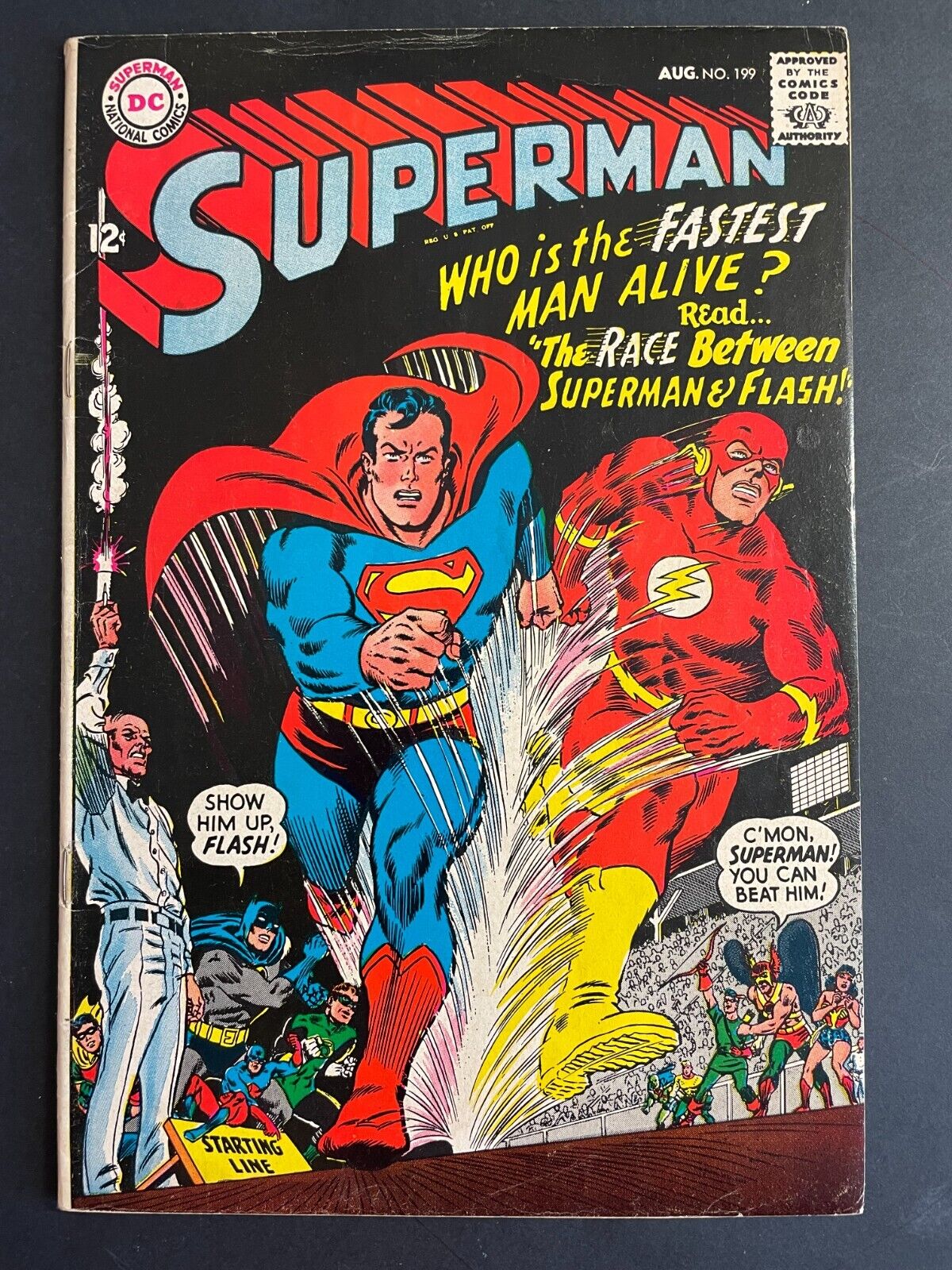 Superman #199 - 1st Flash Race DC Comics 1967 Fastest Man