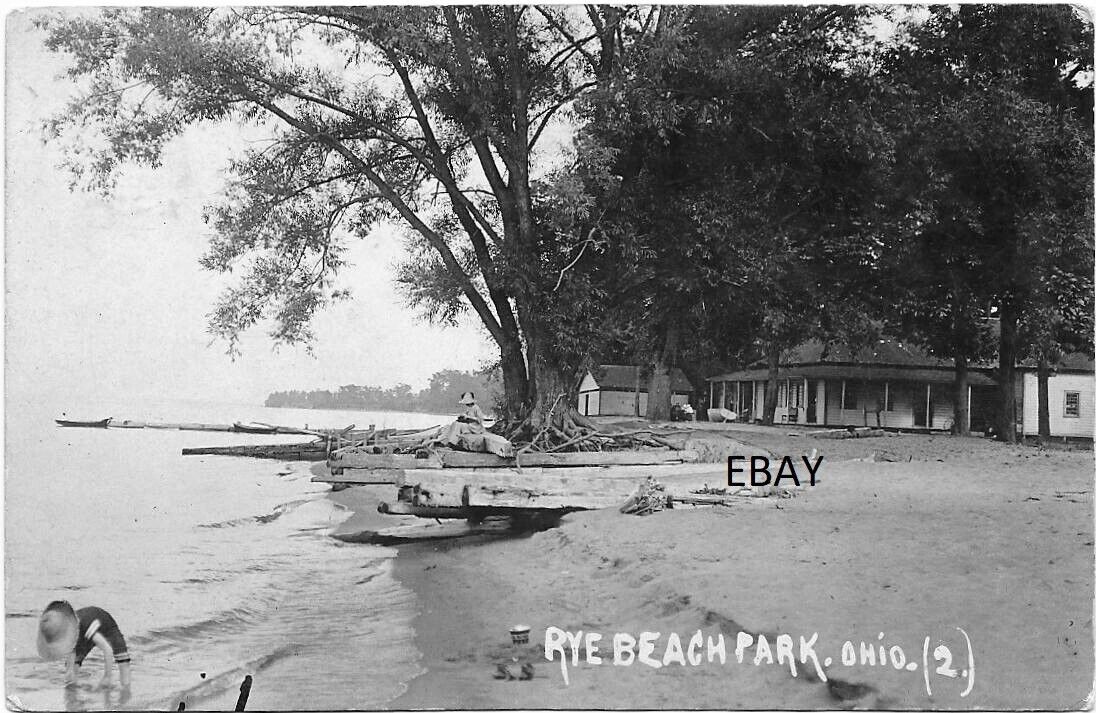RPPC RYE BEACH PARK OHIO - REGION in HURON OHIO - Used 1910