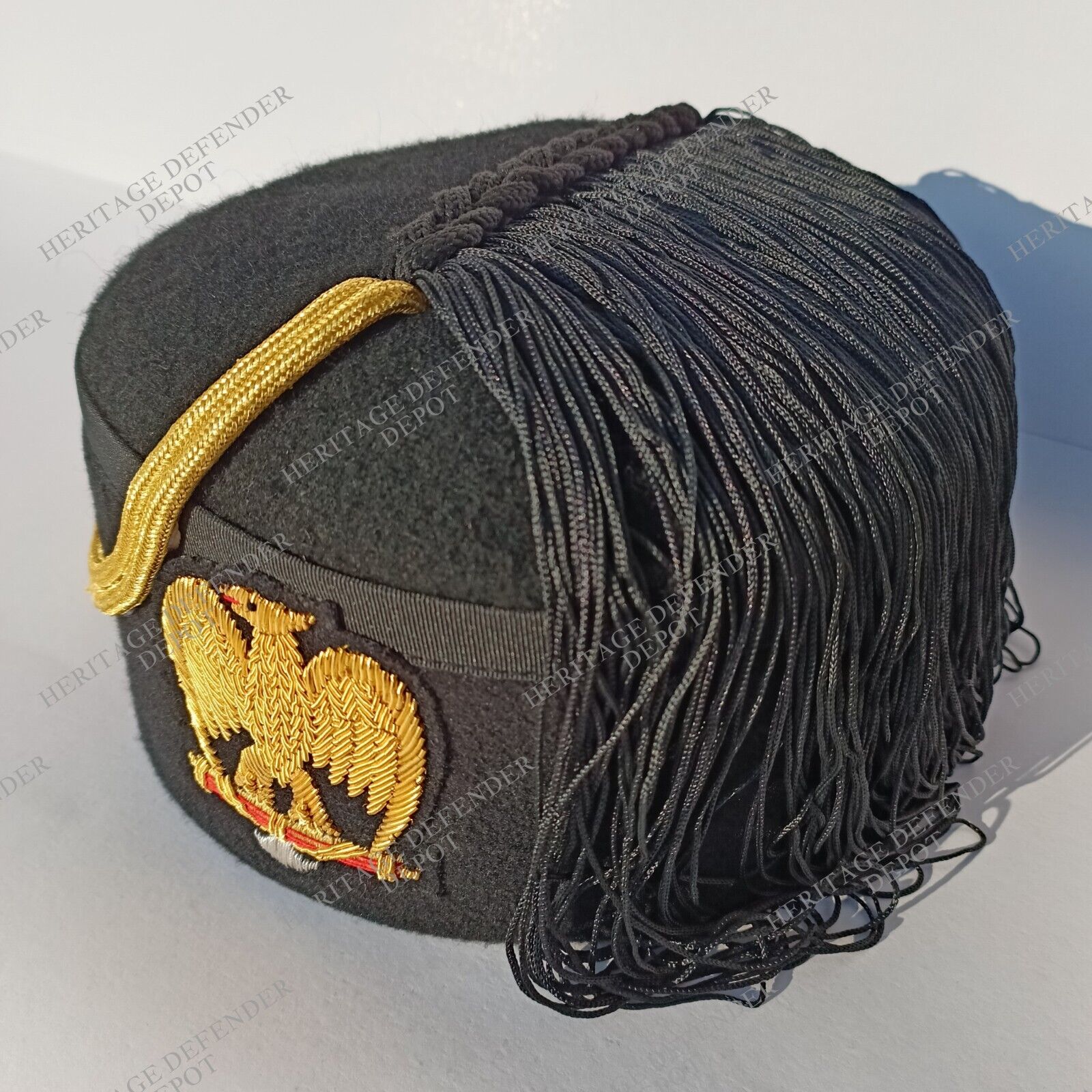 WW2 Italian Fascist High Leaders FEZ HAT Mussolini Summer Cap - Handmade Repro