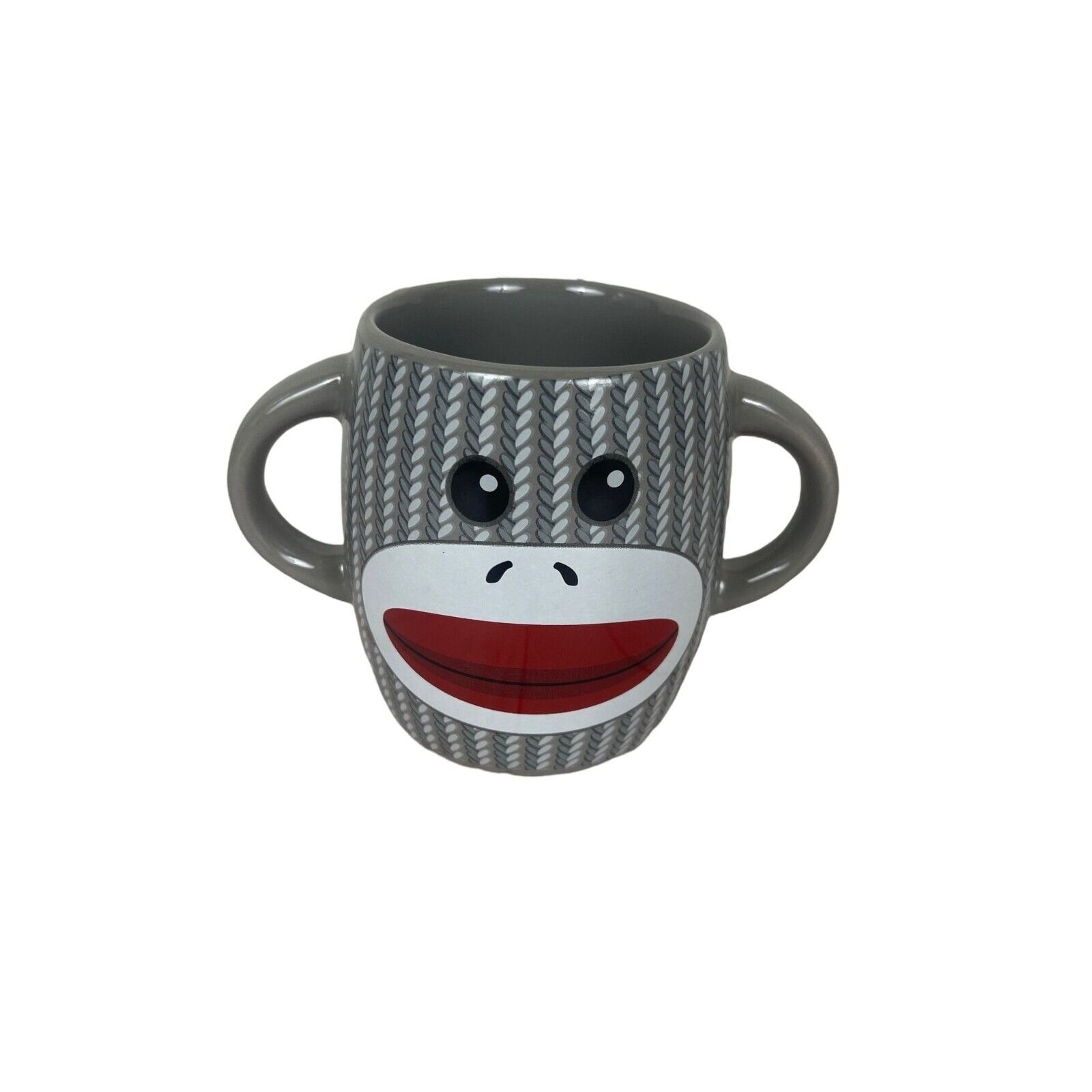 Galerie Sock Monkey Ceramic Mug With Dual Handles Dishwasher  Microwave Safe