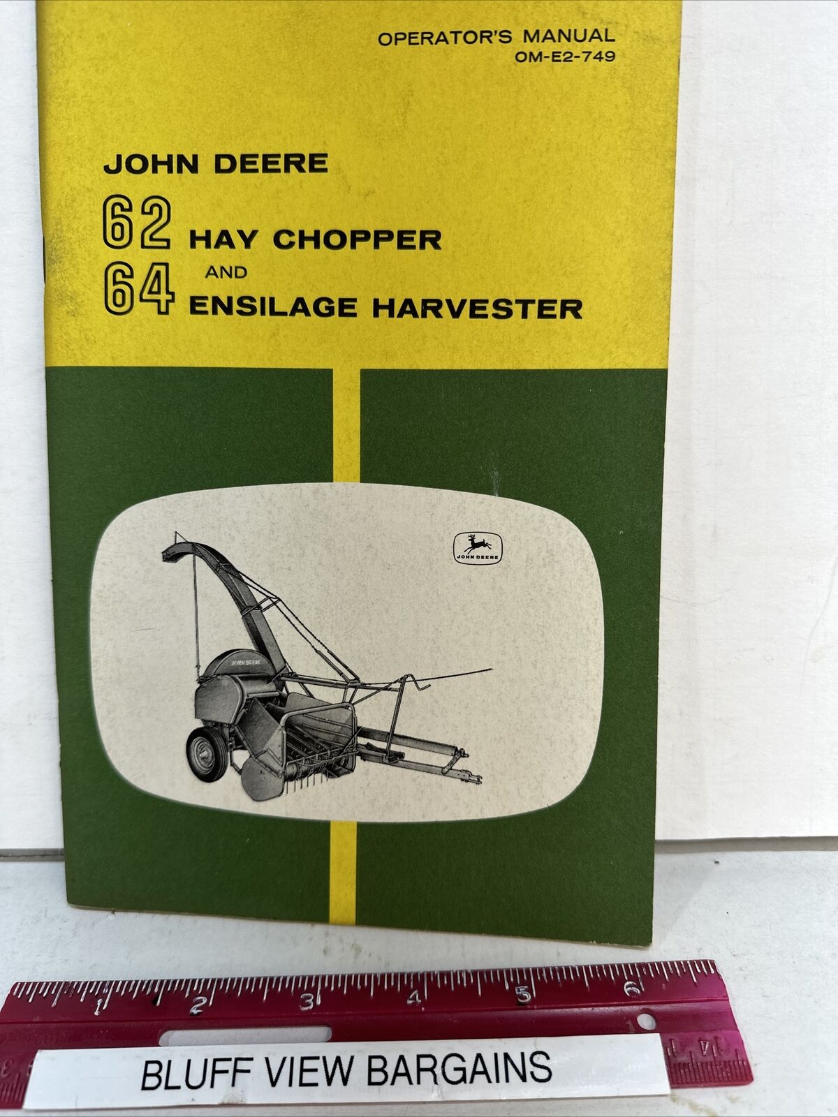 1950's John Deere Operators Manual On-E2-749 Hay Chopper