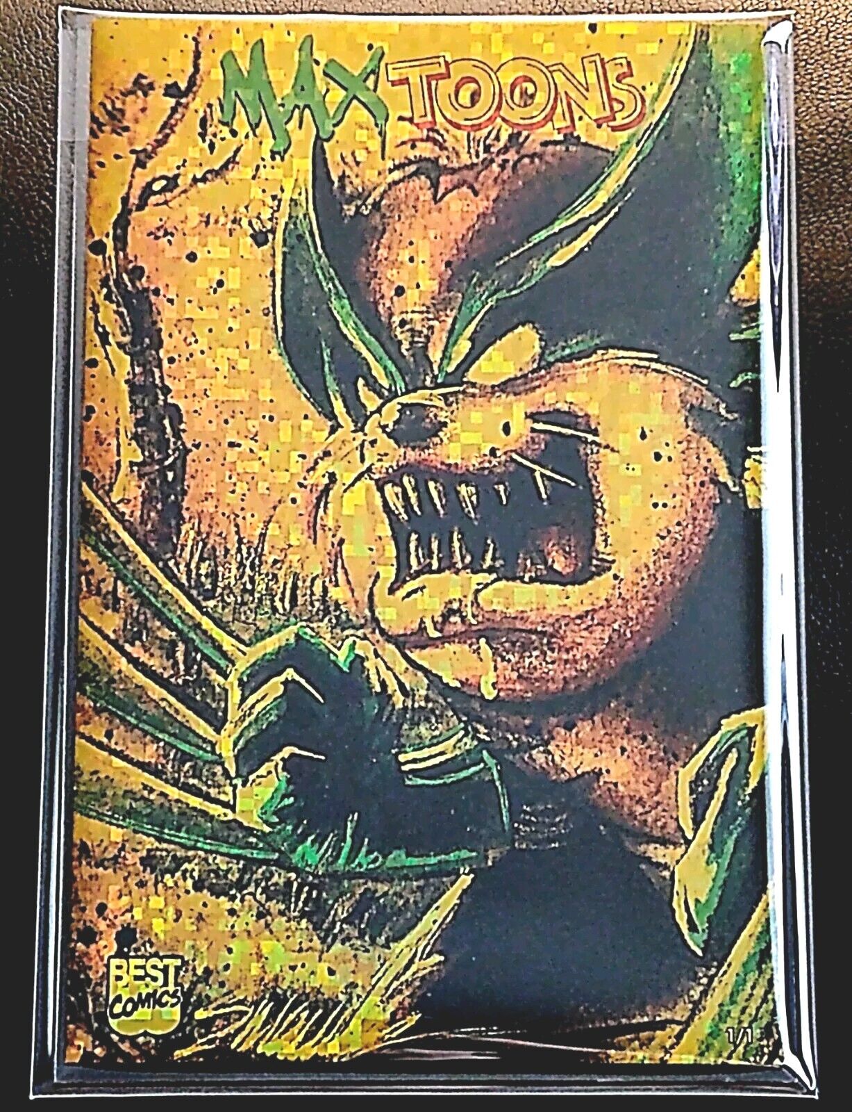Max Toons Wolverine/Tazmanian Devil Homage Trade Variant GOLD Pixel Foil #1/1 