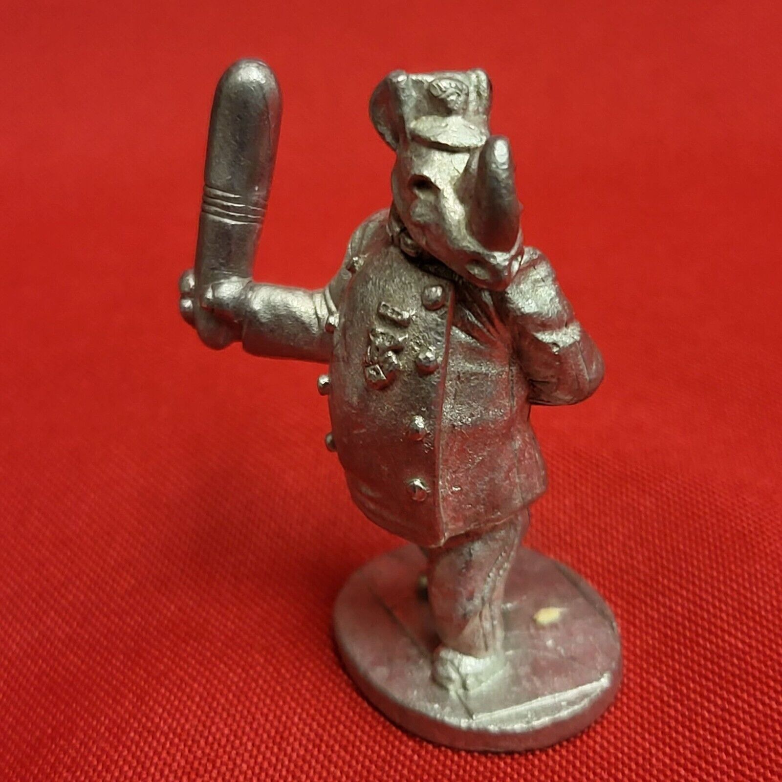 Vintage Spoontiques 1851 Pewter Miniature Police Rhinoceros Figurine