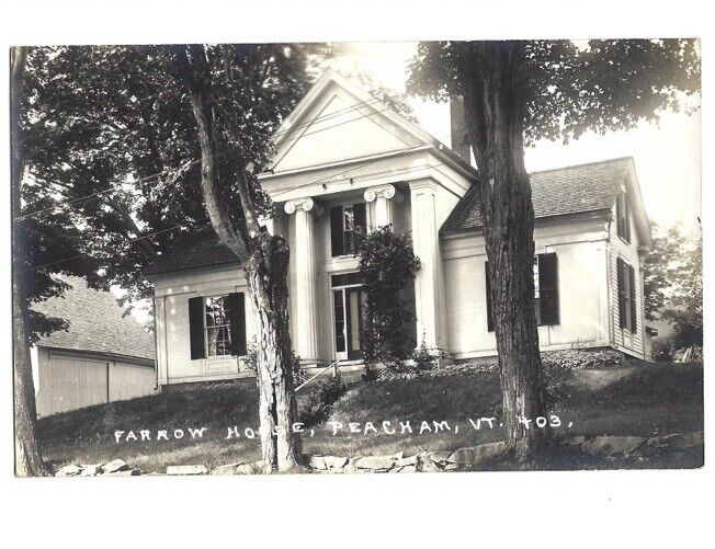 c1930s Farrow House Peacham Vermont VT RPPC Real Photo Postcard UNPOSTED