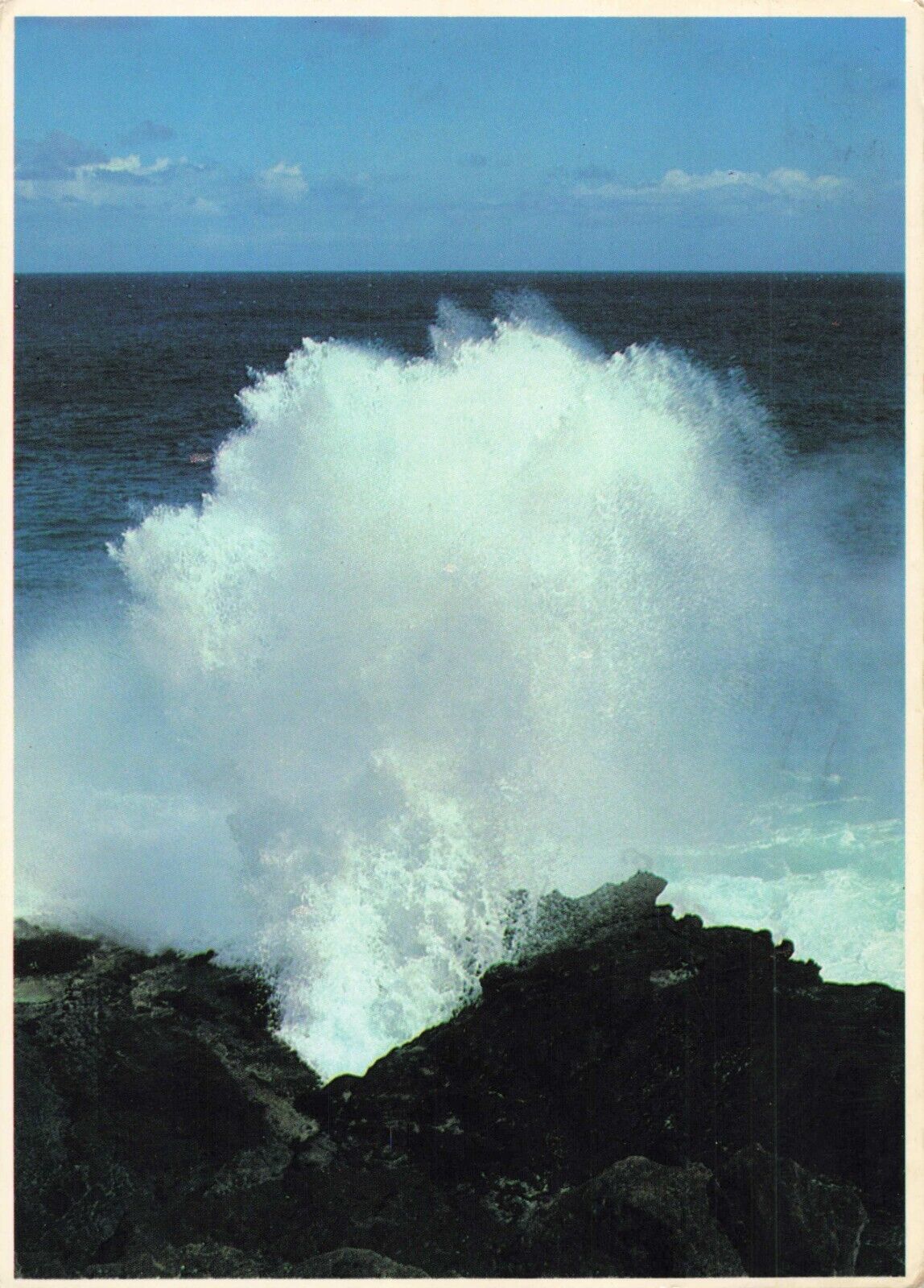 Honolulu Hawaii, Blow Hole, Island of Oahu, Vintage Postcard