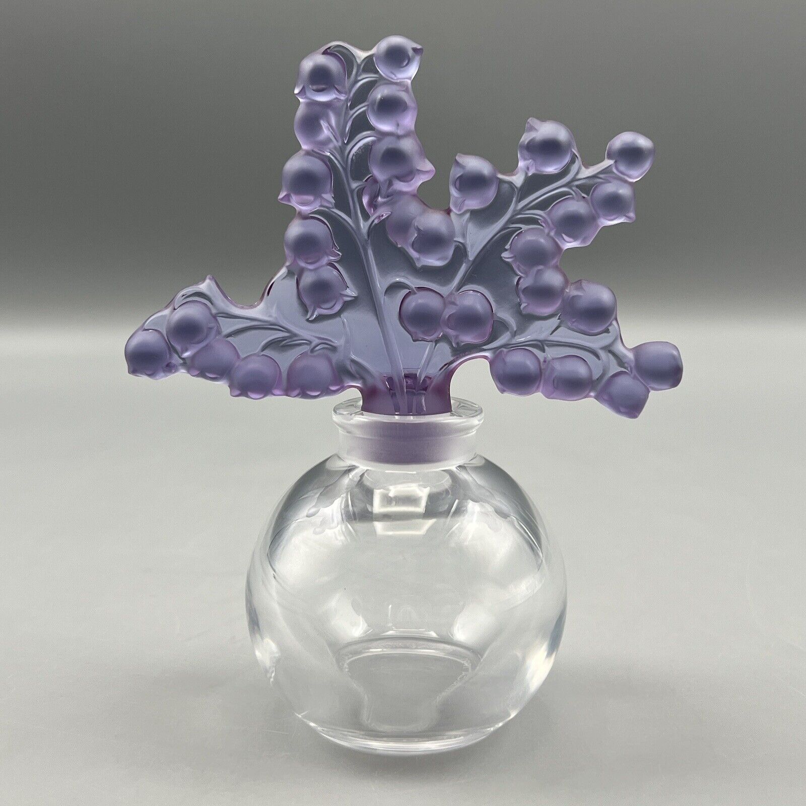 Lalique Clairefontaine 1991 Perfume Bottle Society Amethyst Lily Lavender