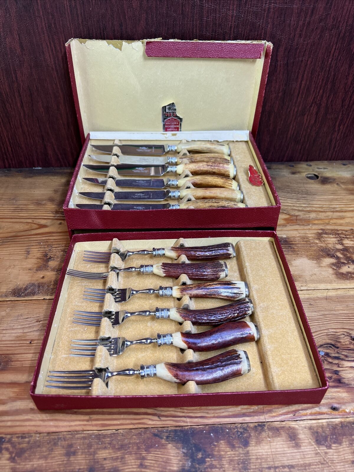 12 Piece Richardson Sheffield England fork and knives