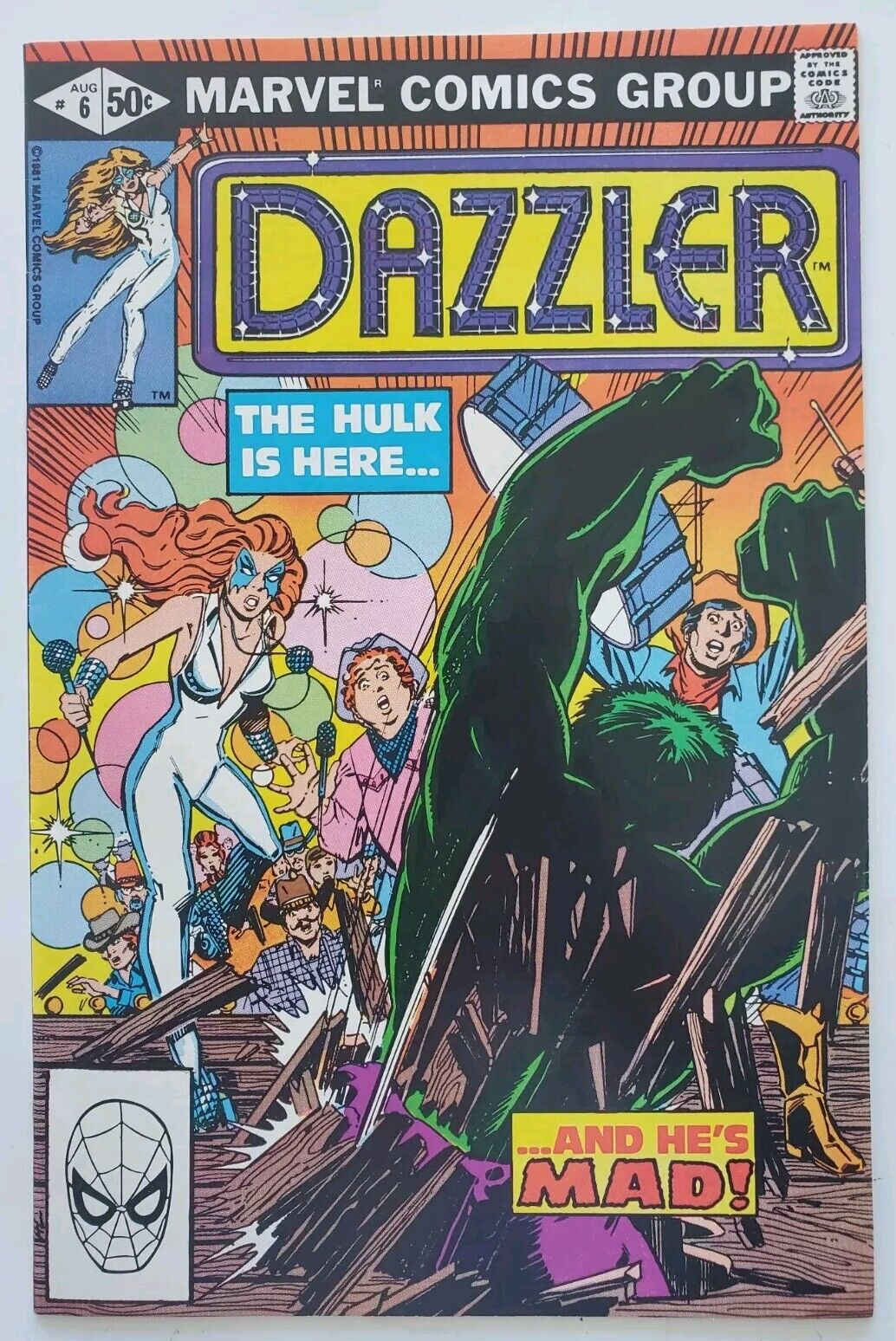 Dazzler #6 VF-   Marvel Comics 1981   X-MEN   HULK    SWEET COPY