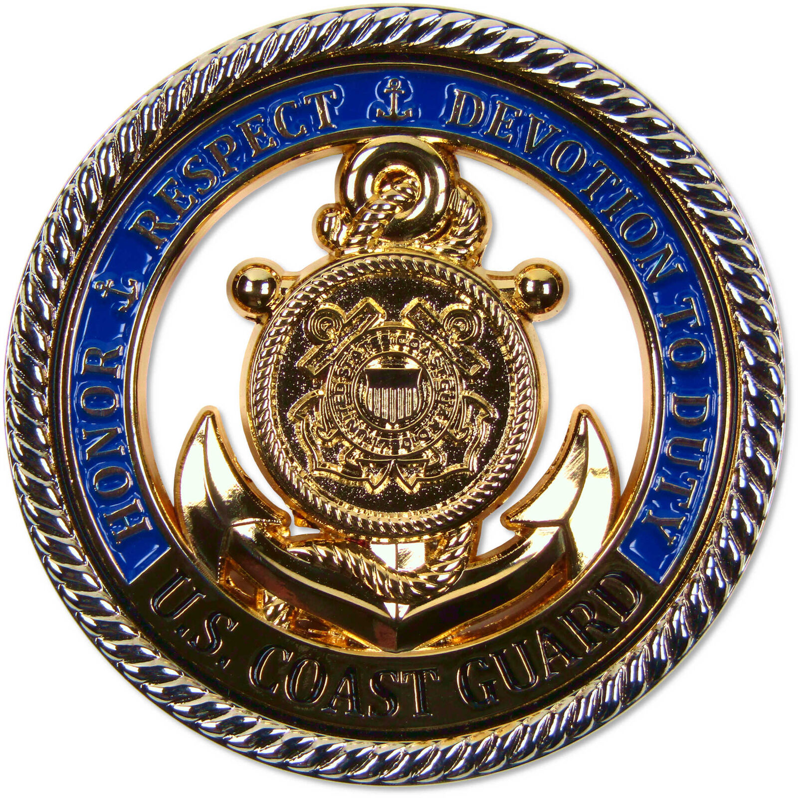 United States Coast Guard Challenge Coin Brass Collectible Enameled Coloring