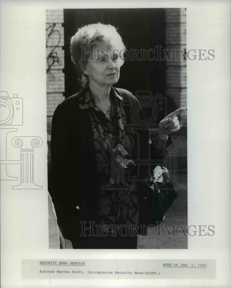 1990 Press Photo Actress Martha Scott - cvp75341