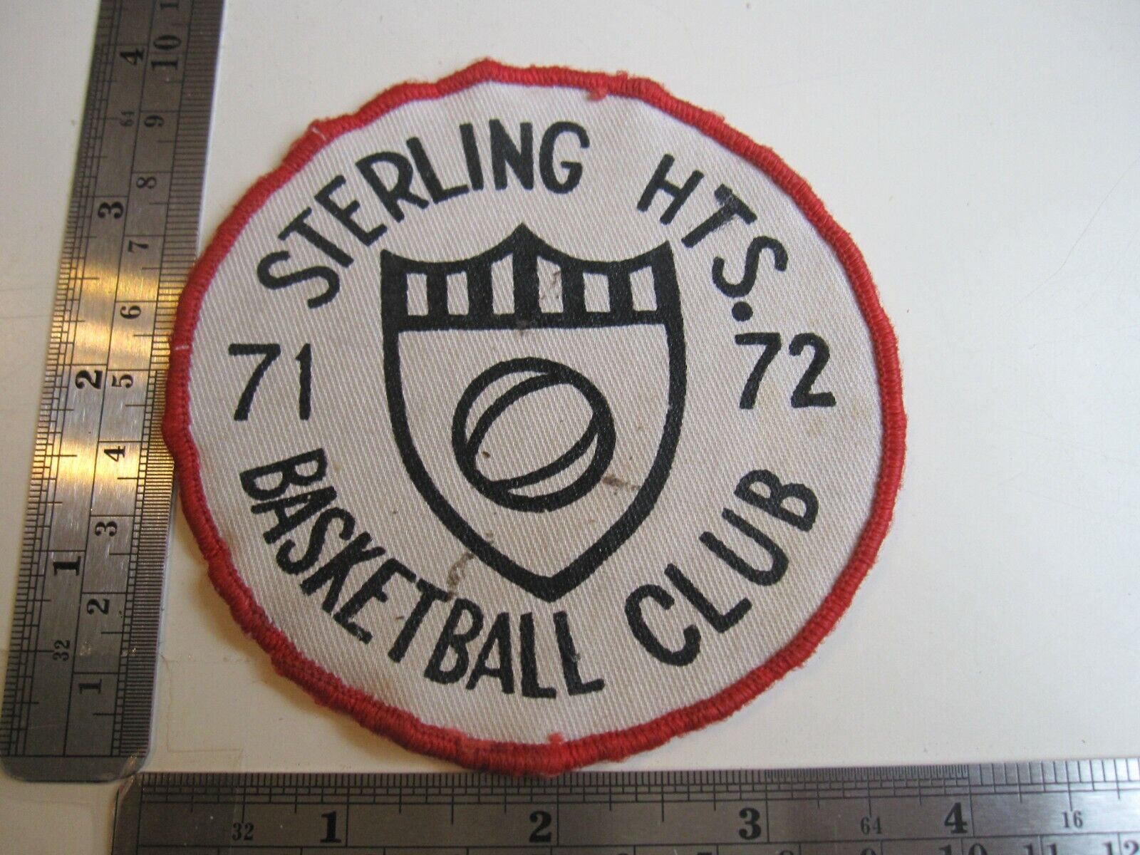 Vintage 1971 72 Sterling Hts. Basketball Club Patch BIS 