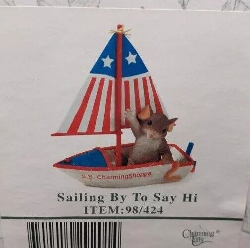 Charming Tails, Fitz & Floyd - 'Sailing by to Say Hi', NIB, Americana - 98/424