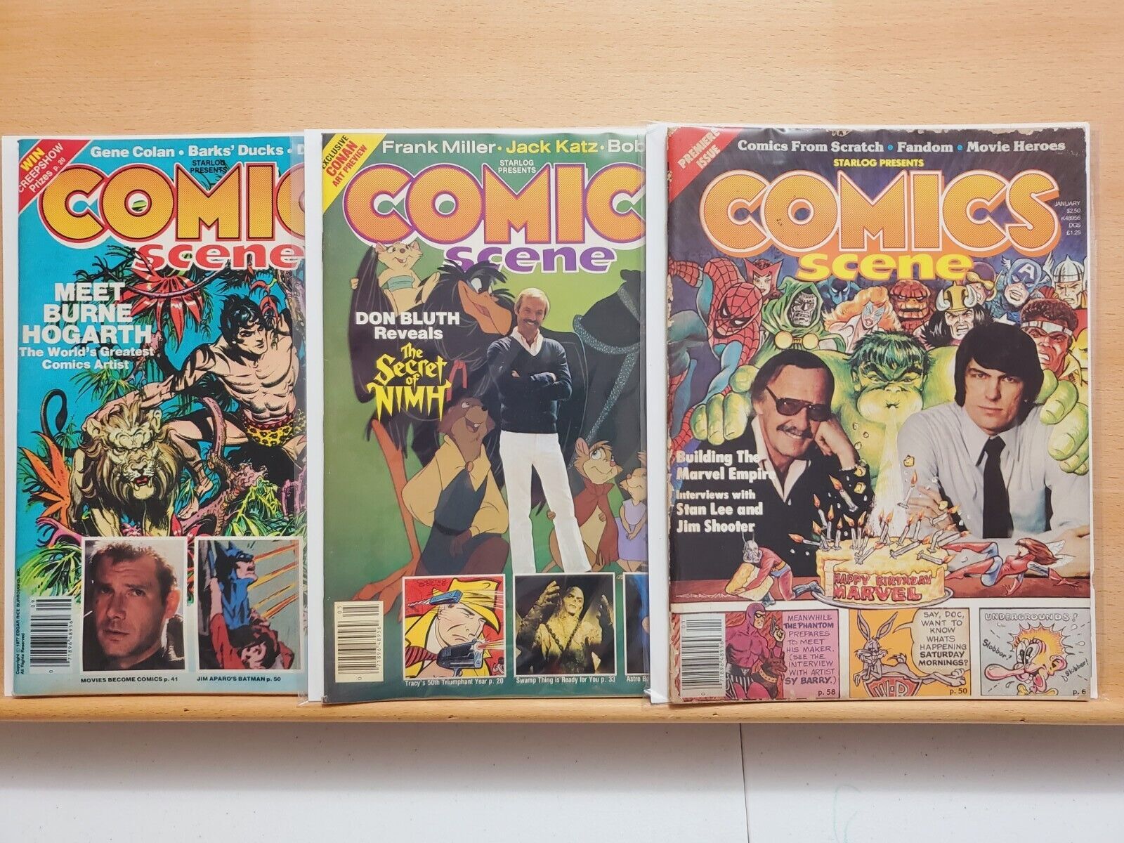 1981 Starlog Comic Scene Magazine Vol 1  #1, 3, 5 FR 1.0, FN 6.0, FN 6.0 (3 LOT