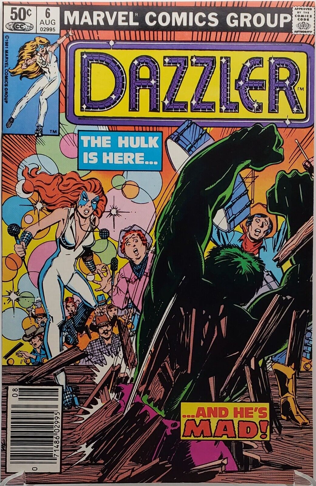 Dazzler #6 (1981) vs HULK, 1ST APPEARANCE OF DUNGEONS & DRAGONS IN COMICS NM