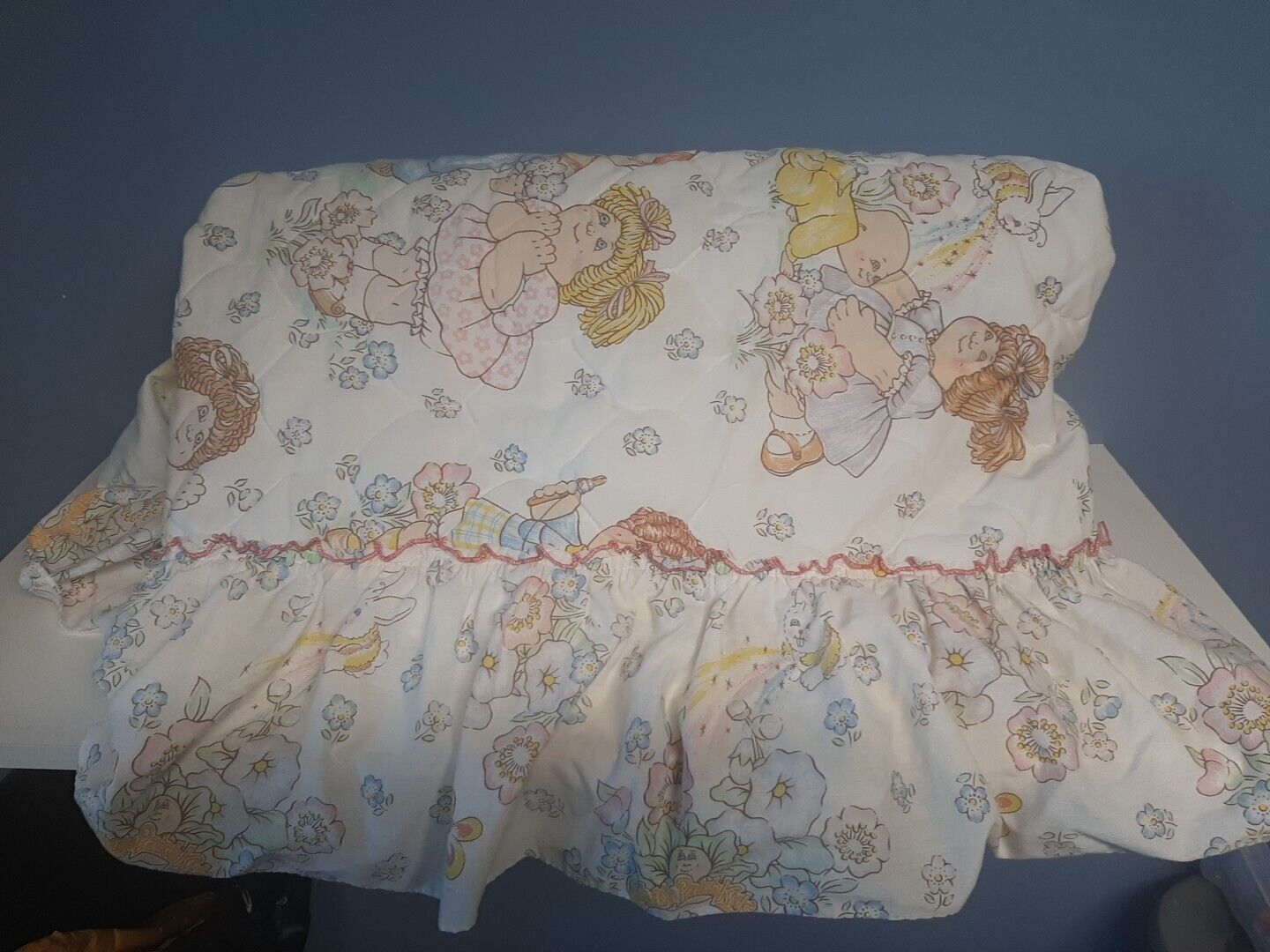Vtg Cabbage Patch Ruffled Twin Size Bedspread